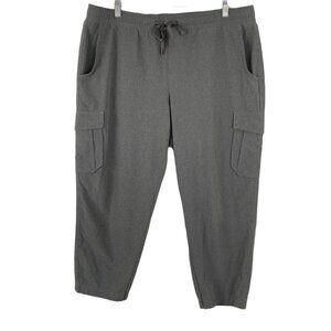 Eddie Bauer Crop Cargo Pants Gray‎ Hiking Outdoor Women's Large
